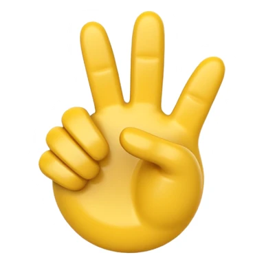 Apple-style 3D illustration of a single yellow emoji hand giving a thumbs up gesture, glossy and rounded, centered on a clean white background, soft shadow underneath, isolated and minimal design sticker