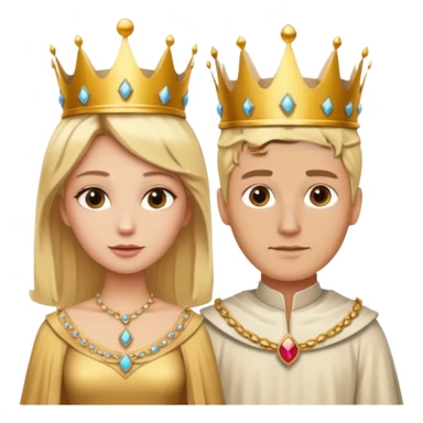 Blonde Queen and Male servant sticker