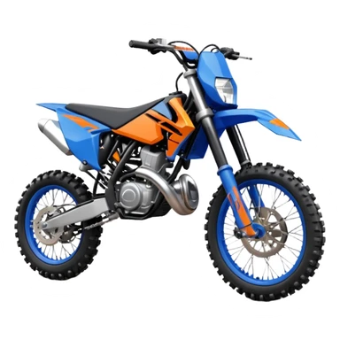 Blue dirt bike 85cc ktm sticker