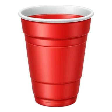 red beer pong cup sticker