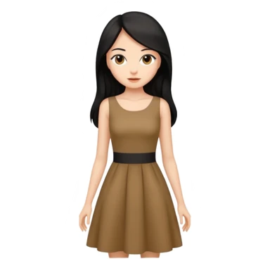 emoji de mujer morena pelo largo con cintura sticker