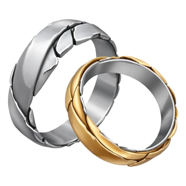 2 smashed wedding ring sticker