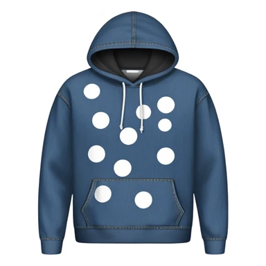 The BLACK Denim Tears Hoodie features a black base with distinctive white circle spots with empty space in the middle, These hollow ring-like patterns are scattered across. sticker