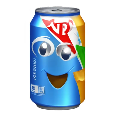 A soda can with windows XP logo sticker