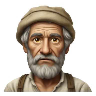 peasant in an old shirt during the 1917 revolution in russia photorealistic serious sticker