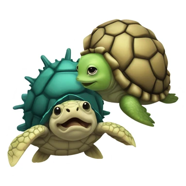 Blowfish with a turtle sticker