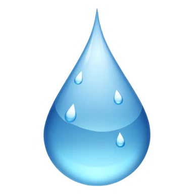 A drop of water in white sticker