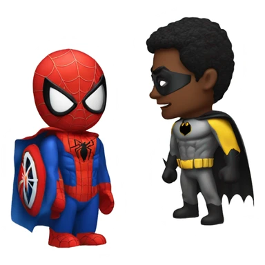Spiderman and batman sticker
