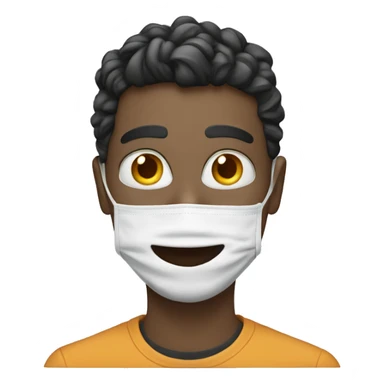 heureux avec un masque de trstesse sticker