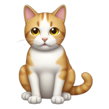 cat with a bandaged belly sticker