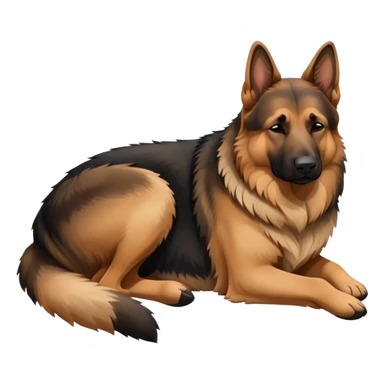 Sleeping German shepherd full body  sticker