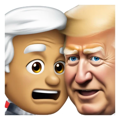 joe biden biting donal trumps ear sticker