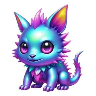 Punky complex iridescent aesthetic-scenery-Fakémon-creature sticker