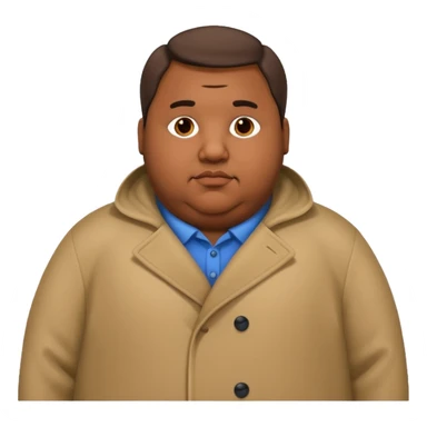 Obese brown man in London city sticker
