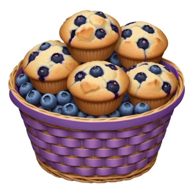 Basket of blueberry muffins sticker