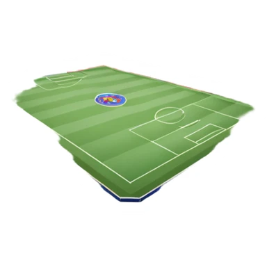 fc basel soccer stadium with mainly blue seats. however,on one side of the stadium red seats form the name ‚fc basel‘ sticker