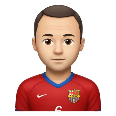 Iniesta football player sticker