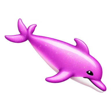 pink glittery dolphin that is magical sticker