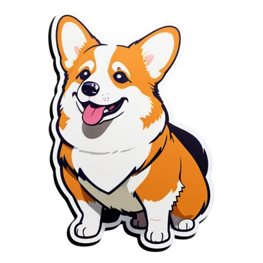 Corgi sticker