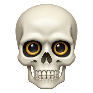 Skeleton with a frown sticker