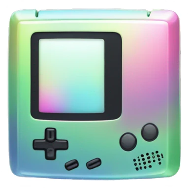 Iridescent Gameboy playing Kirby sticker