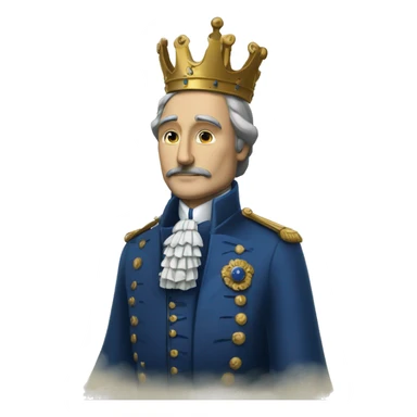 Le roi Baudouin, vêtu d'un costume sombre et d'une cravate bleue, se tient droit, la main droite levée.Sa main gauche repose sur son cœur sticker