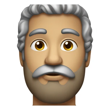 realistic male portrait with beard giving a kiss sticker