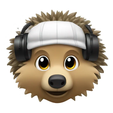 jamaican dj hedgehog sticker