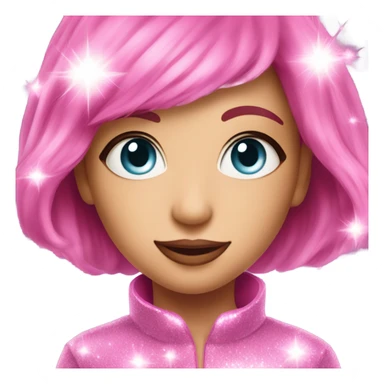 Pink sparkles sticker