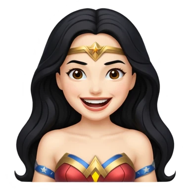 Wonder Woman laughing sticker