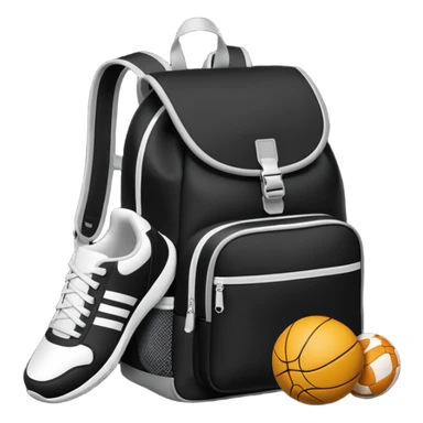 A special backpack with a separate compartment for the ball and sneakers sticker