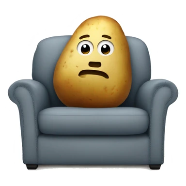 Potato on the couch sticker
