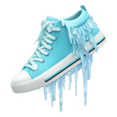 frozen sneaker with icicles sticker