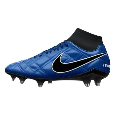 Nike tiempo cleats with studs the tiempo the legends dark vlue and blavk make it almost like the real life ones sticker