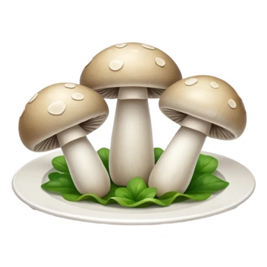 3 champignons on the plate sticker