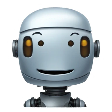 Smiling robot sticker