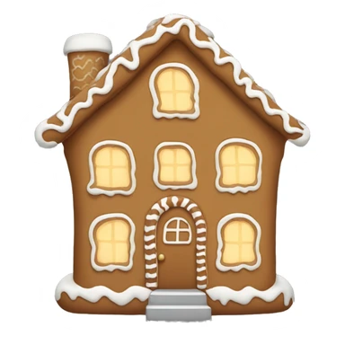 Cosy beige gingerbread house  sticker