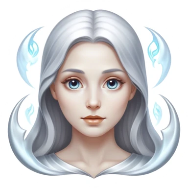 Cinematic, Ultra realistic 32k HD, hauntingly beautiful woman, Balanced features, highly detailed, glowing with silver light, high shine, remembrance, a painting of white silver, fanciful, enchanting, ghostly. The image is so lifelike it feels as though it could leap off the canvas at any moment sticker