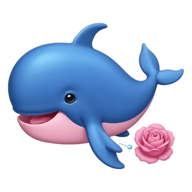un bébé baleine tout chou avec une tétine dans la bouche sticker