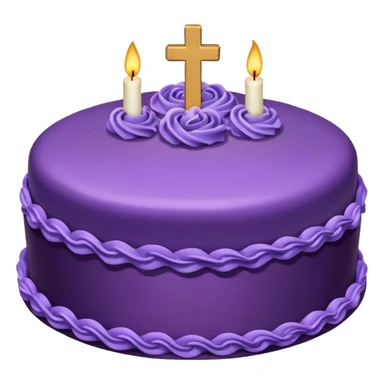 Purple funeral cake sticker