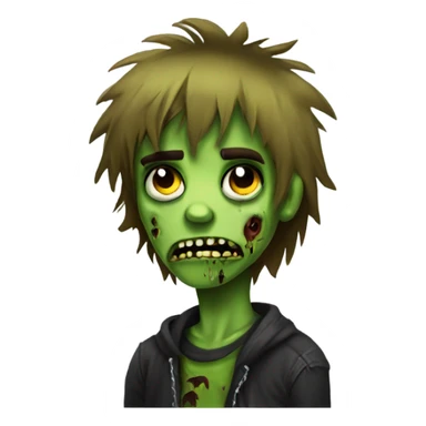 emo boy zombie shaggy sticker
