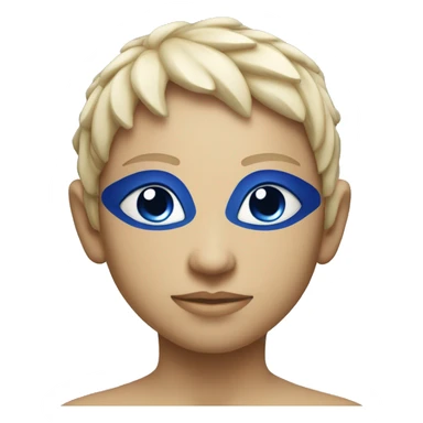 Indigo 3rd eye chakra symbol 6 sticker