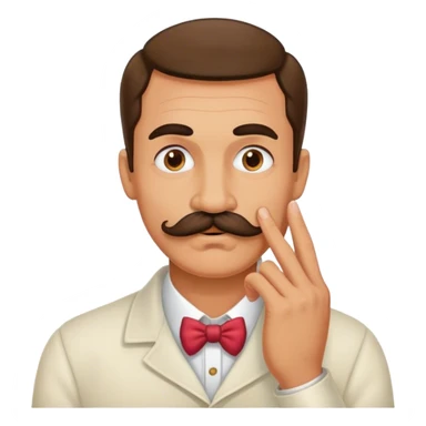 Chef with mustache kissing pinched fingers  sticker