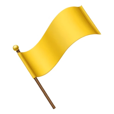 Make a yellow colour triangular flag emoji spreading upward sticker