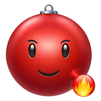 bright red bomb sticker