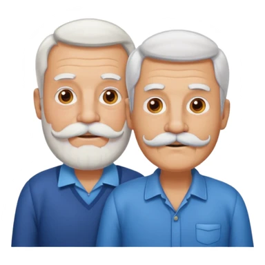 Rock in’roll  gay Granpa couple sticker