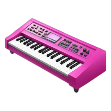 pink synthesizer  sticker