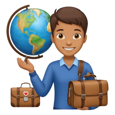 TRAVEL , travel bag , pass board, plane, glob sticker