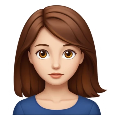 Mujer linda con pelo castaño lasio y morena clara sticker