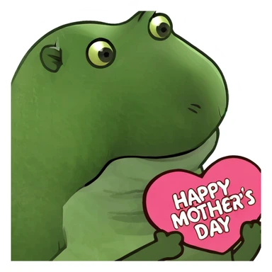 ￼capybara saying happy mother's day  sticker